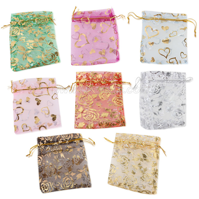 100pcs Nice silk jewelry bag with 7 colors LP pearl jewelry store